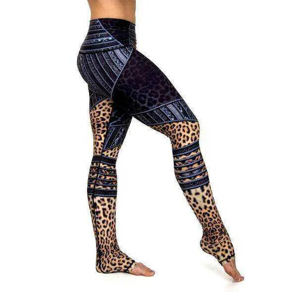 3D Print Killmonger High Waist Fitness Workout Leggings