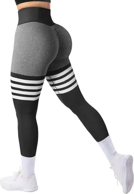 A AGROSTE Seamless Workout Leggings for Women Scrunch Butt Lifting Leggings Booty High Waisted Yoga Pants