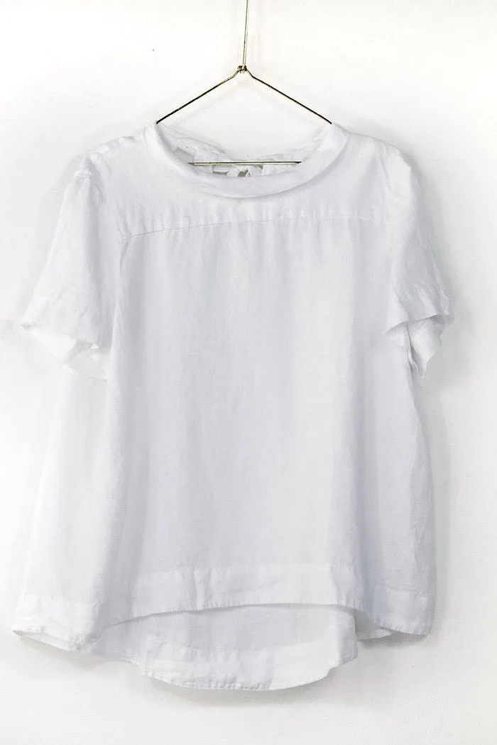 ADÉLINE LINEN SWING TOP - WHITE