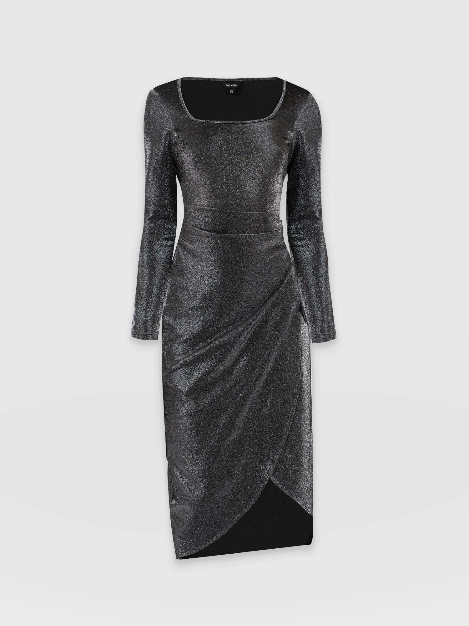 Amelia Wrap Dress - Silver