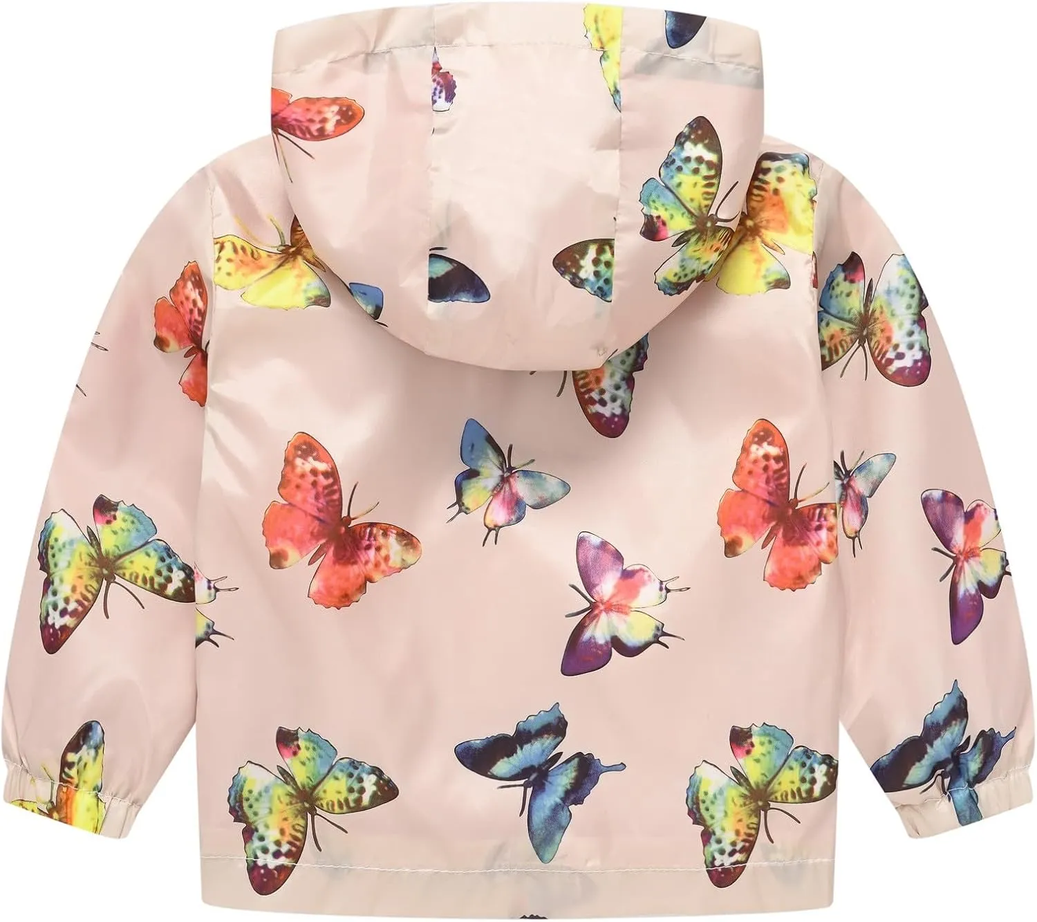 Baby Girls Jackets with Hood Windbreakers Windproof Raincoat Spring Outwear Coat Zipper Up Trench Outerwear
