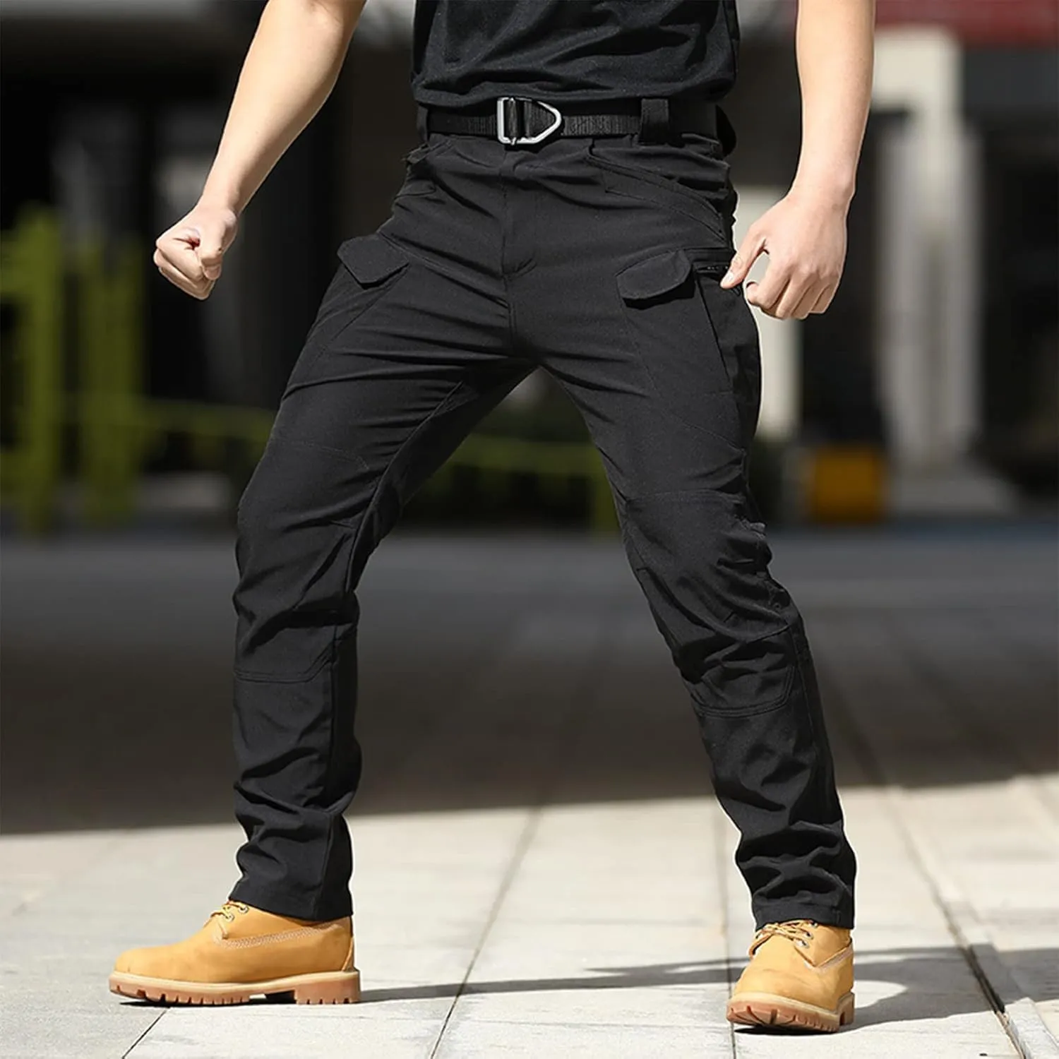 Cargo Pants for Men Water Resistant Ripstop Camo Hiking Pants Multi Pocket Outdoor Carpenter Relaxed Fit Work Pant