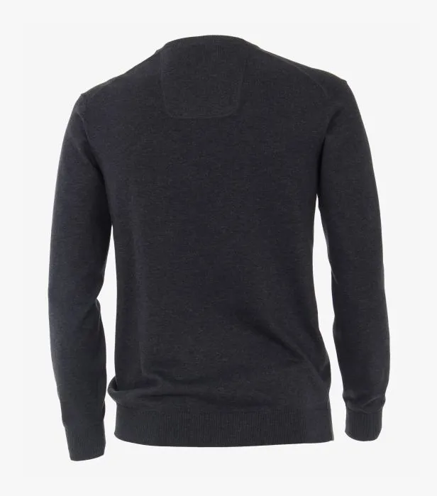 Casa Moda - V Neck Jumper 772 - Dark Grey