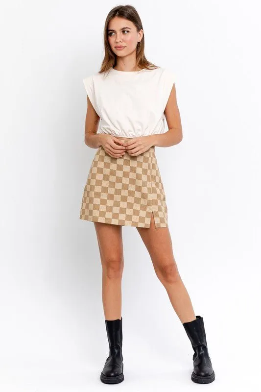Checker Mini Skirt