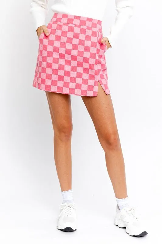 Checker Mini Skirt