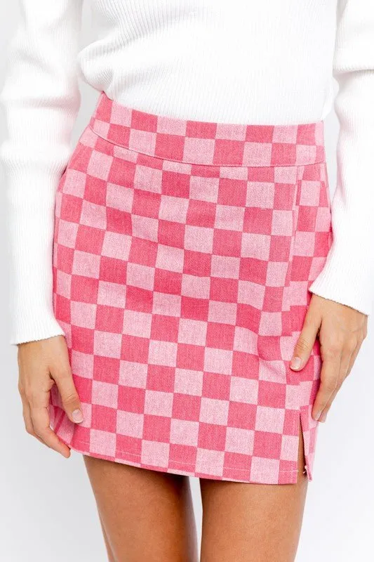 Checker Mini Skirt