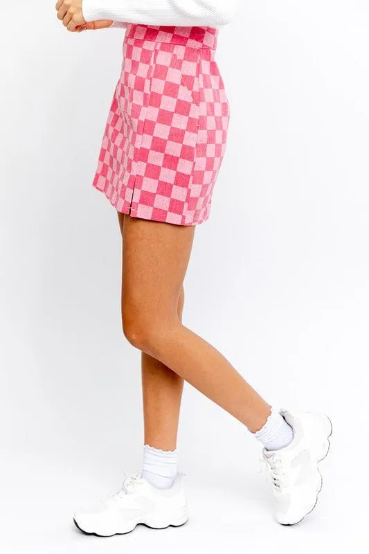Checker Mini Skirt