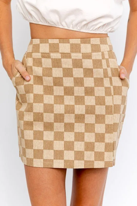 Checker Mini Skirt