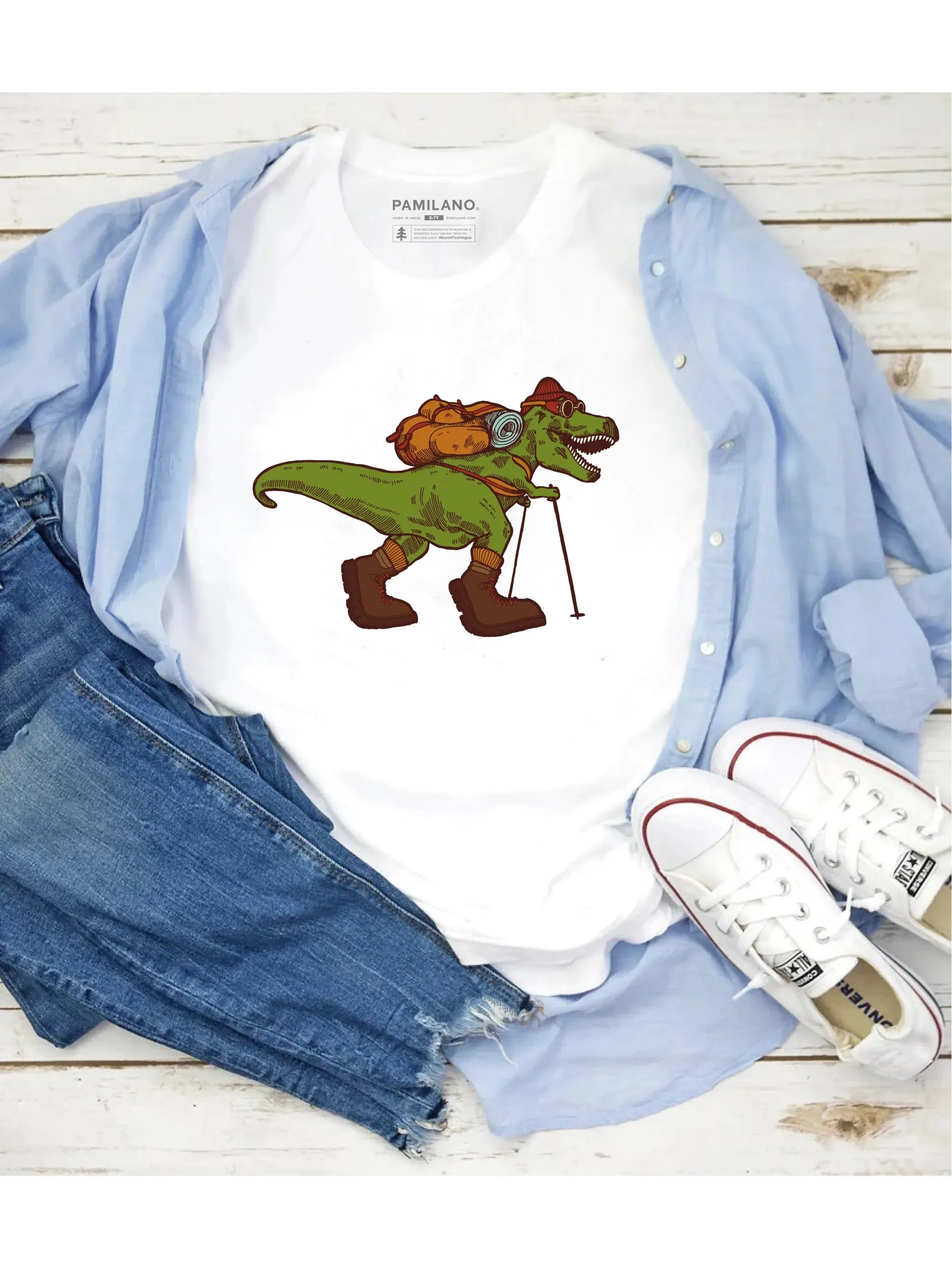 Dino Tracking - Kids Unisex Printed Tee