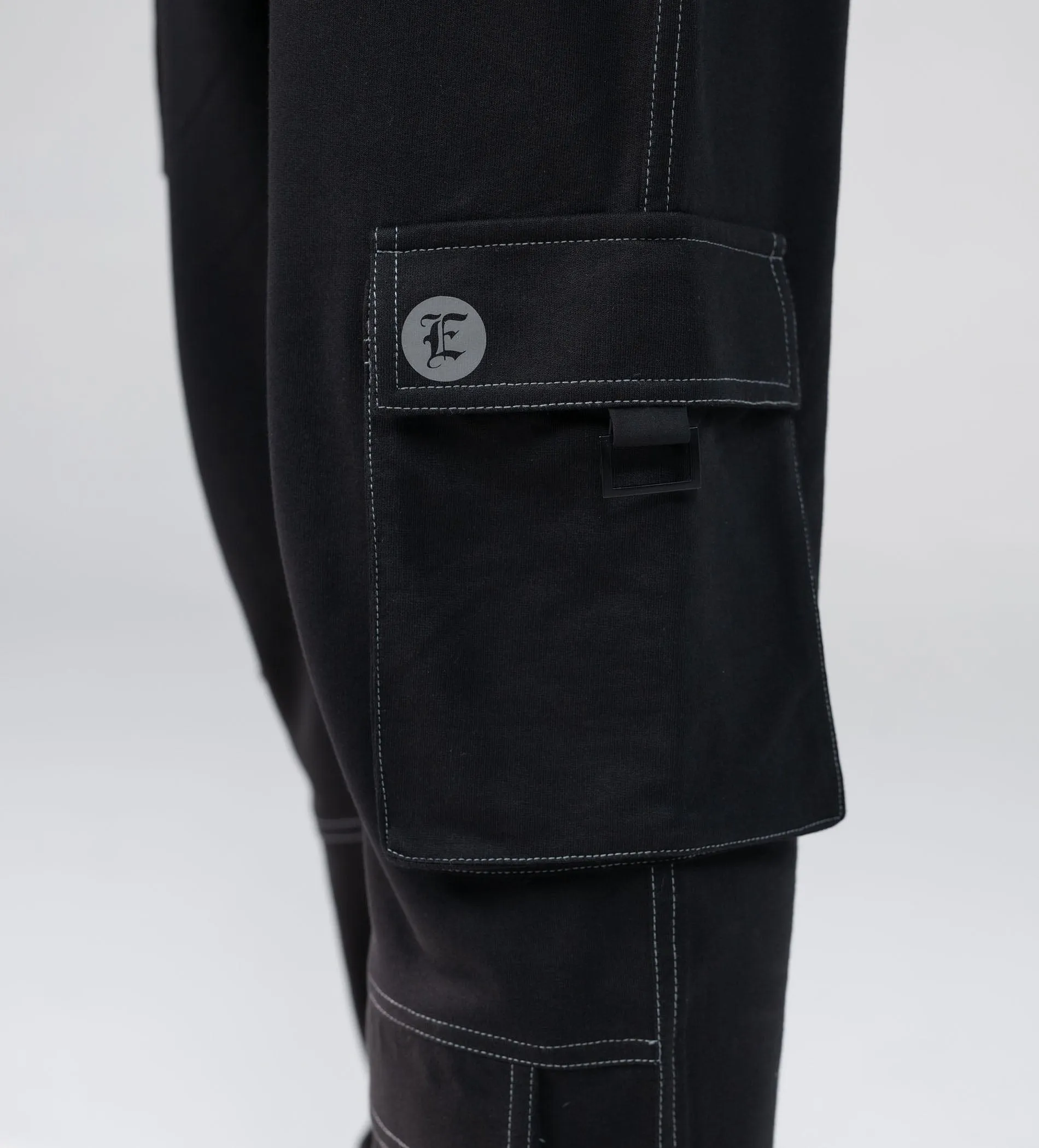 Edrio Black Shadow Shift Cargo Trackpants