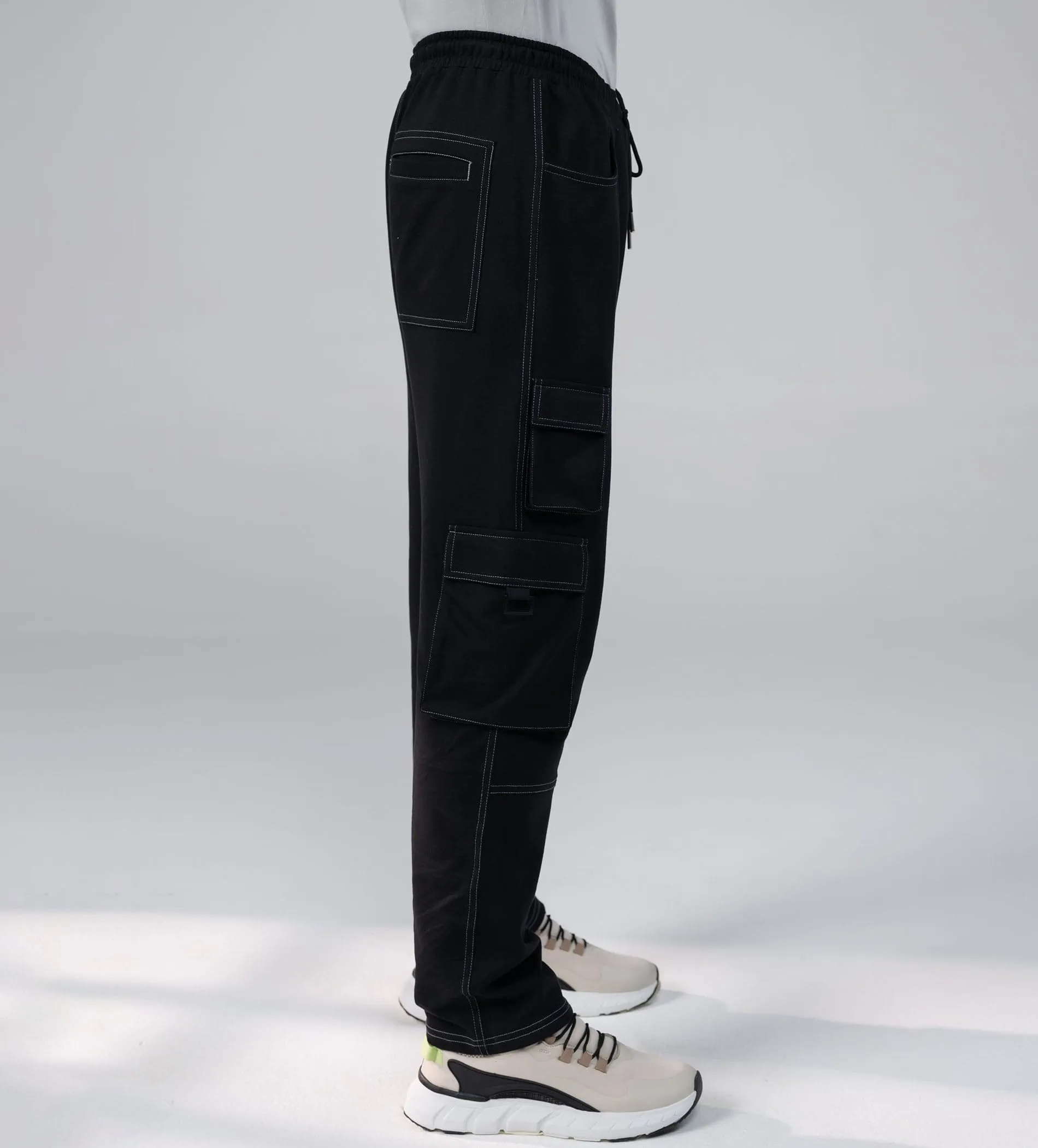 Edrio Black Shadow Shift Cargo Trackpants