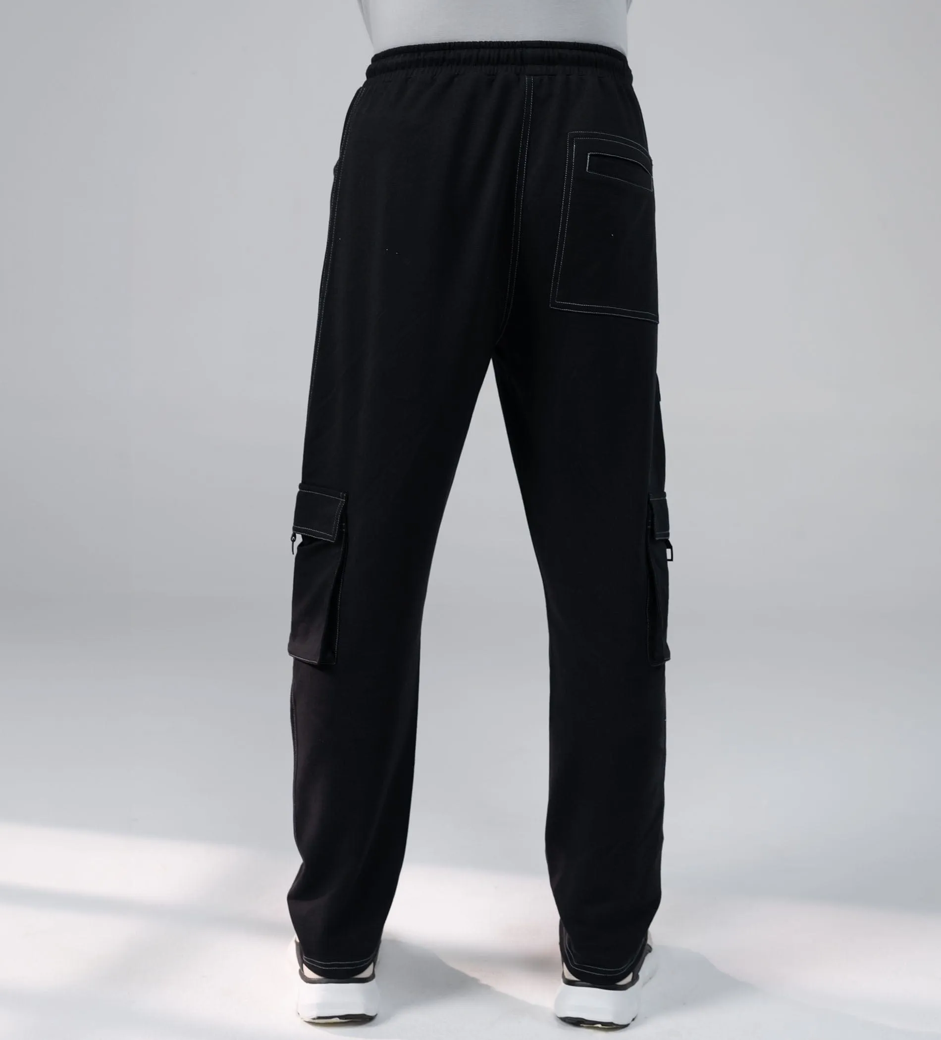 Edrio Black Shadow Shift Cargo Trackpants
