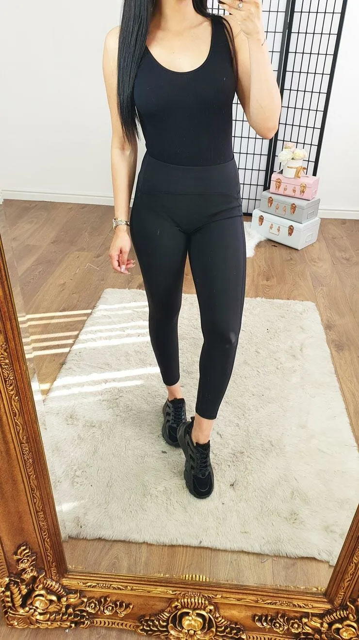 Felix Black Super Stretch Scuba High Waist Leggings