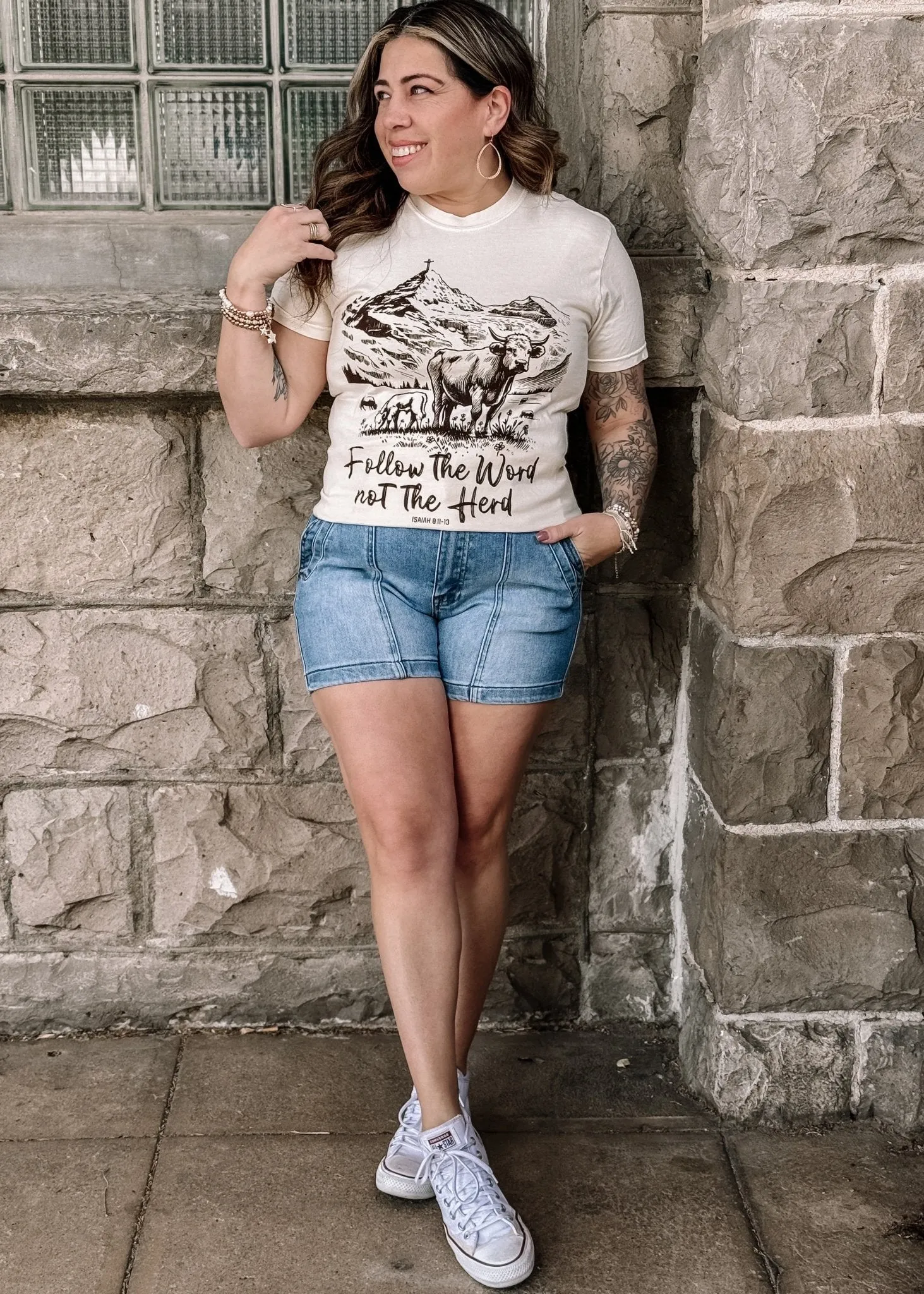 Follow the word Cotton Graphic Tee