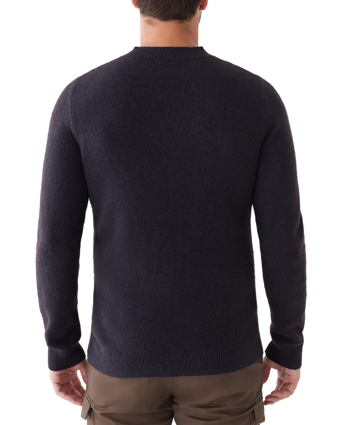 Frank And Oak Mens V Neck Wool Sweater Navy Small