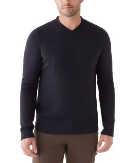 Frank And Oak Mens V Neck Wool Sweater Navy Small