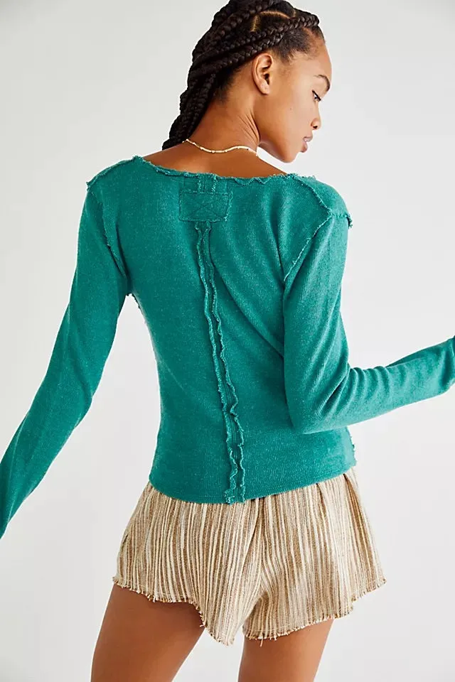 FREE PEOPLE Wrap LIKE A BOSS Raw Hem Top