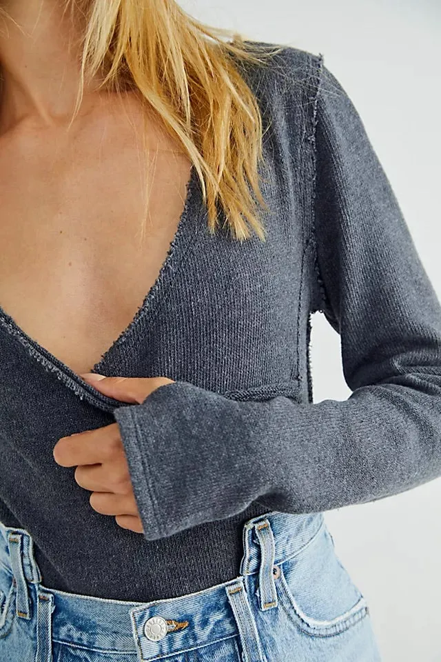 FREE PEOPLE Wrap LIKE A BOSS Raw Hem Top