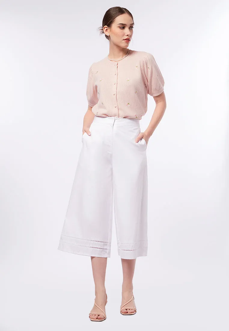 High Waist Culottes with Lace Details