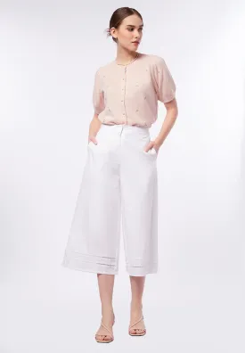 High Waist Culottes with Lace Details