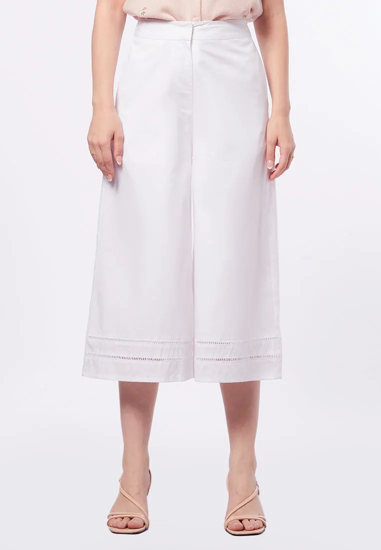 High Waist Culottes with Lace Details