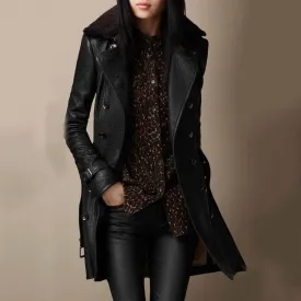 Ida™ | Luxury Leather Coat