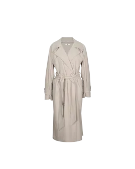 JEMIMA TRENCH COAT CAMEL PINSTRIPE