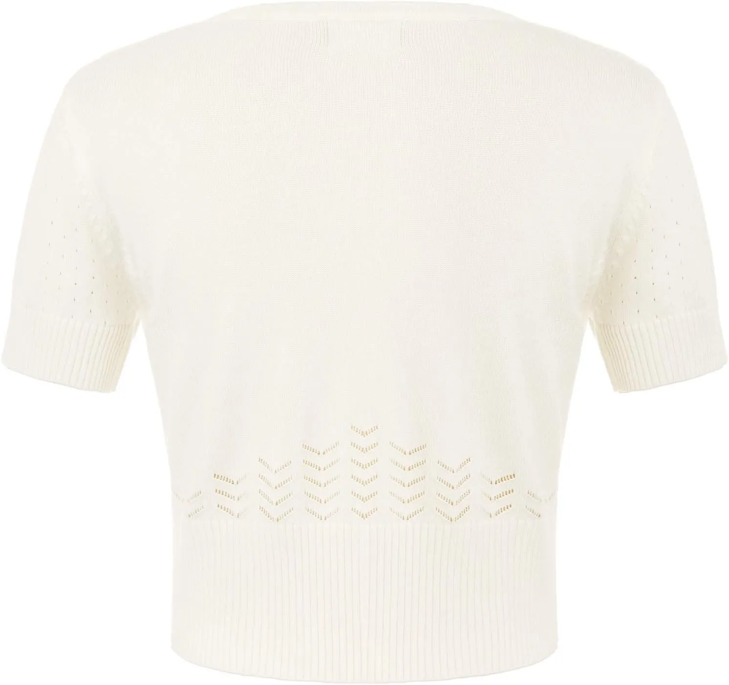 KANCY KOLE Women's Soft Basic Crew Neck Short Sleeve Cropped Bolero Cardigan Sweater