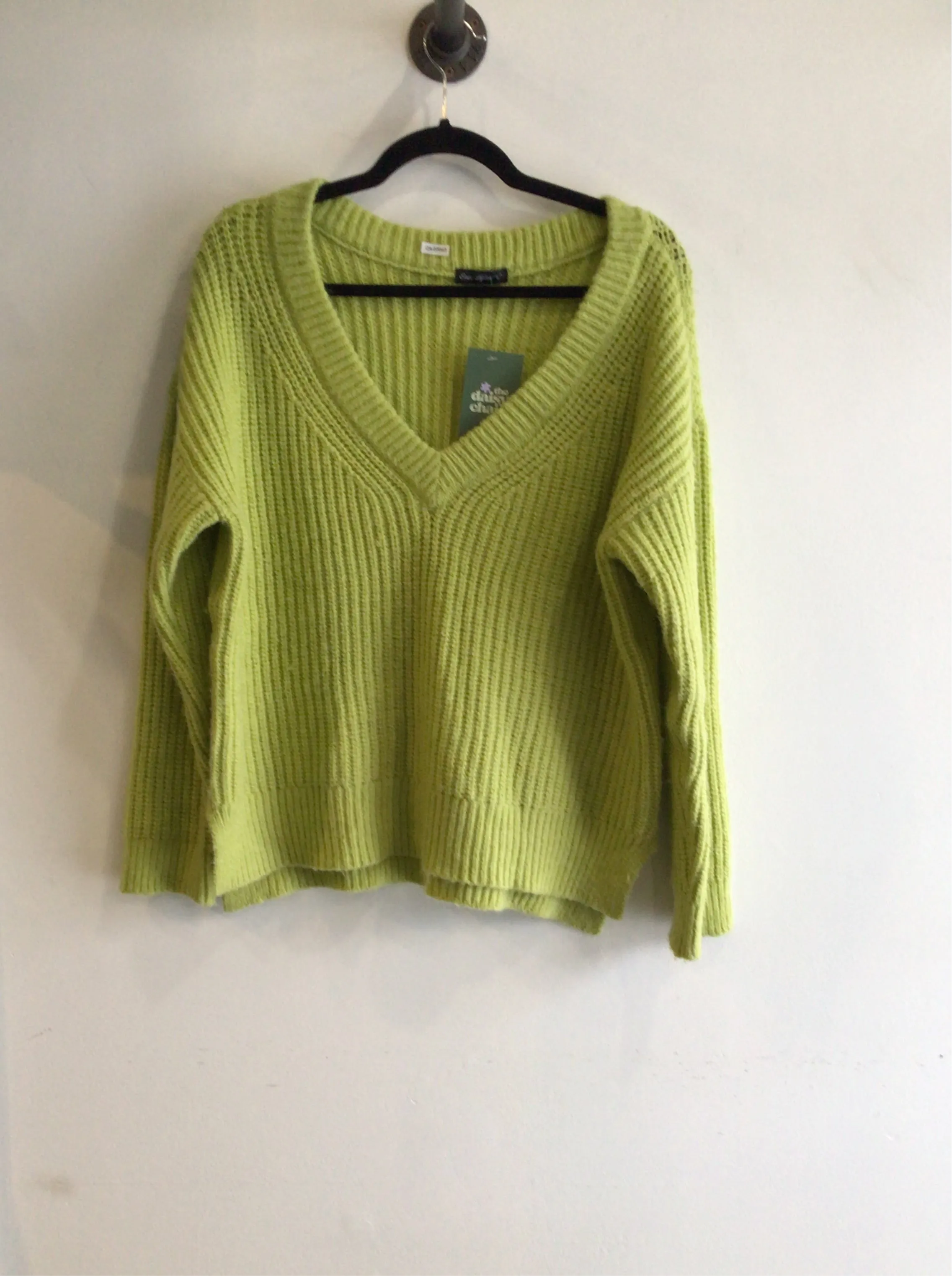 Lime V-Neck Sweater