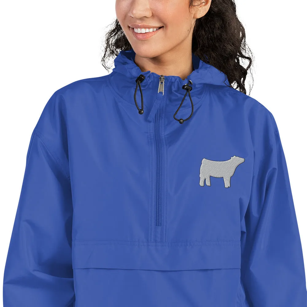 Livestock Show Market Heifer Embroidered Packable Jacket - Wash Rack Pullover Jacket