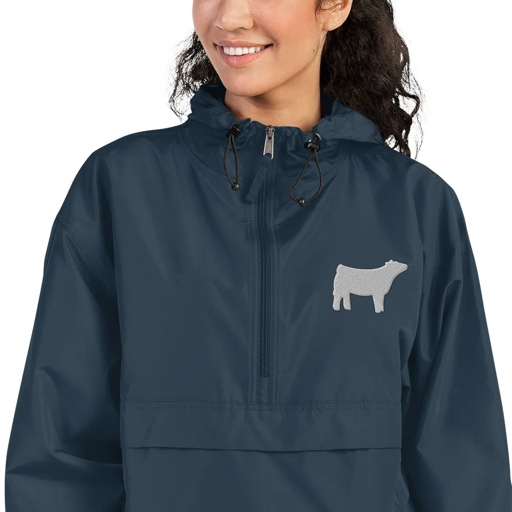 Livestock Show Market Heifer Embroidered Packable Jacket - Wash Rack Pullover Jacket