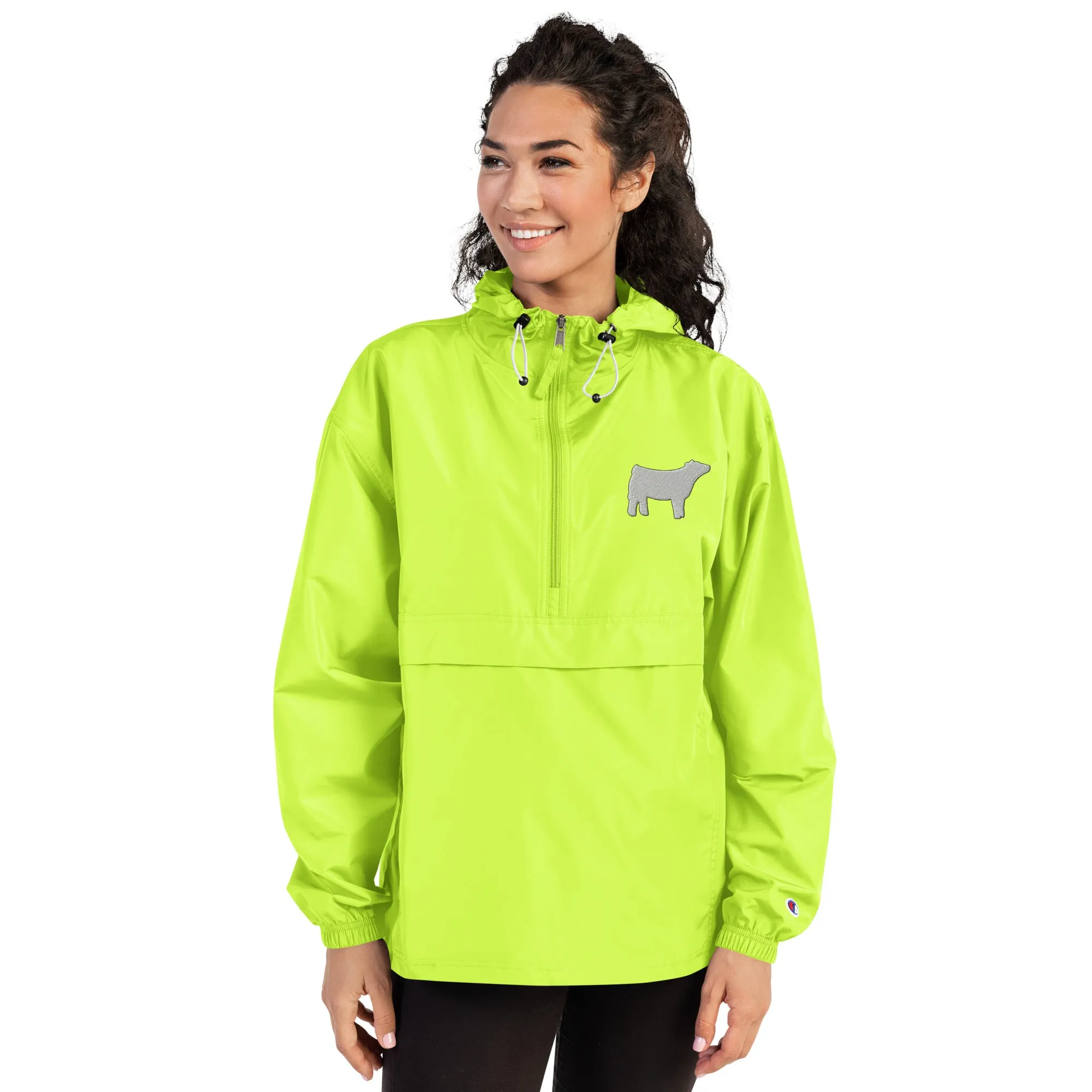 Livestock Show Market Heifer Embroidered Packable Jacket - Wash Rack Pullover Jacket