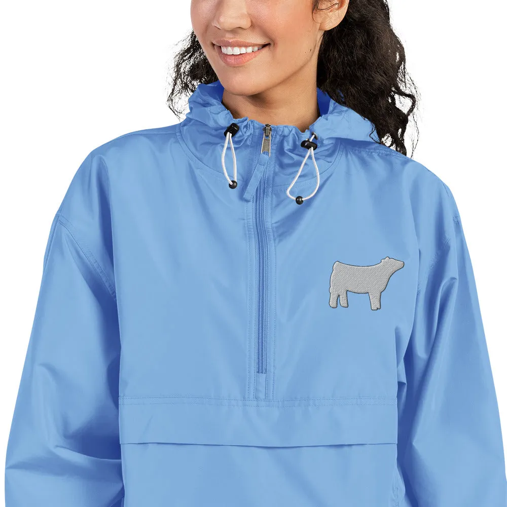 Livestock Show Market Heifer Embroidered Packable Jacket - Wash Rack Pullover Jacket