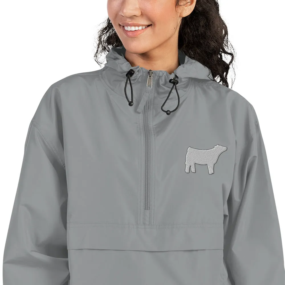 Livestock Show Market Heifer Embroidered Packable Jacket - Wash Rack Pullover Jacket