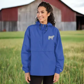 Livestock Show Market Heifer Embroidered Packable Jacket - Wash Rack Pullover Jacket