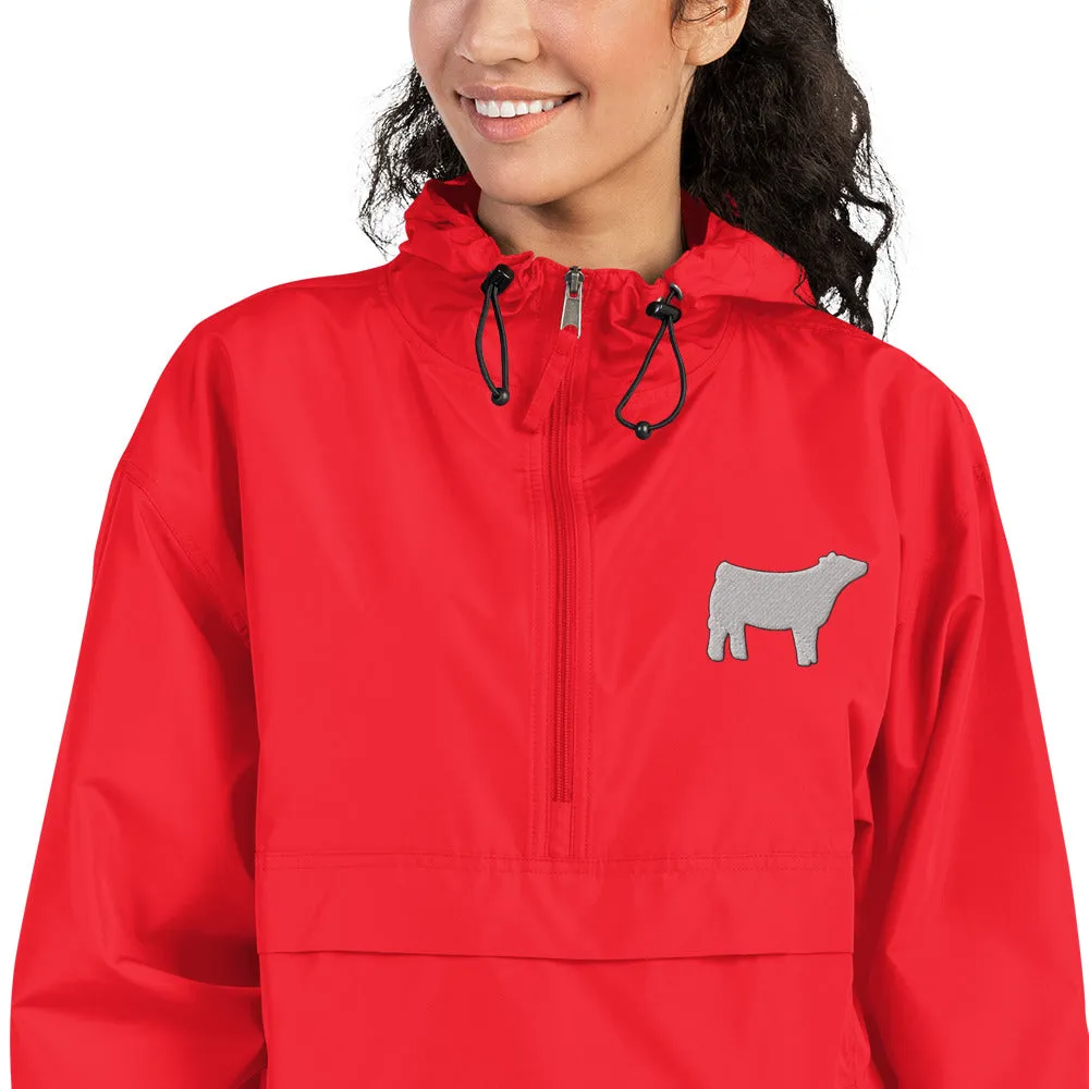 Livestock Show Market Heifer Embroidered Packable Jacket - Wash Rack Pullover Jacket