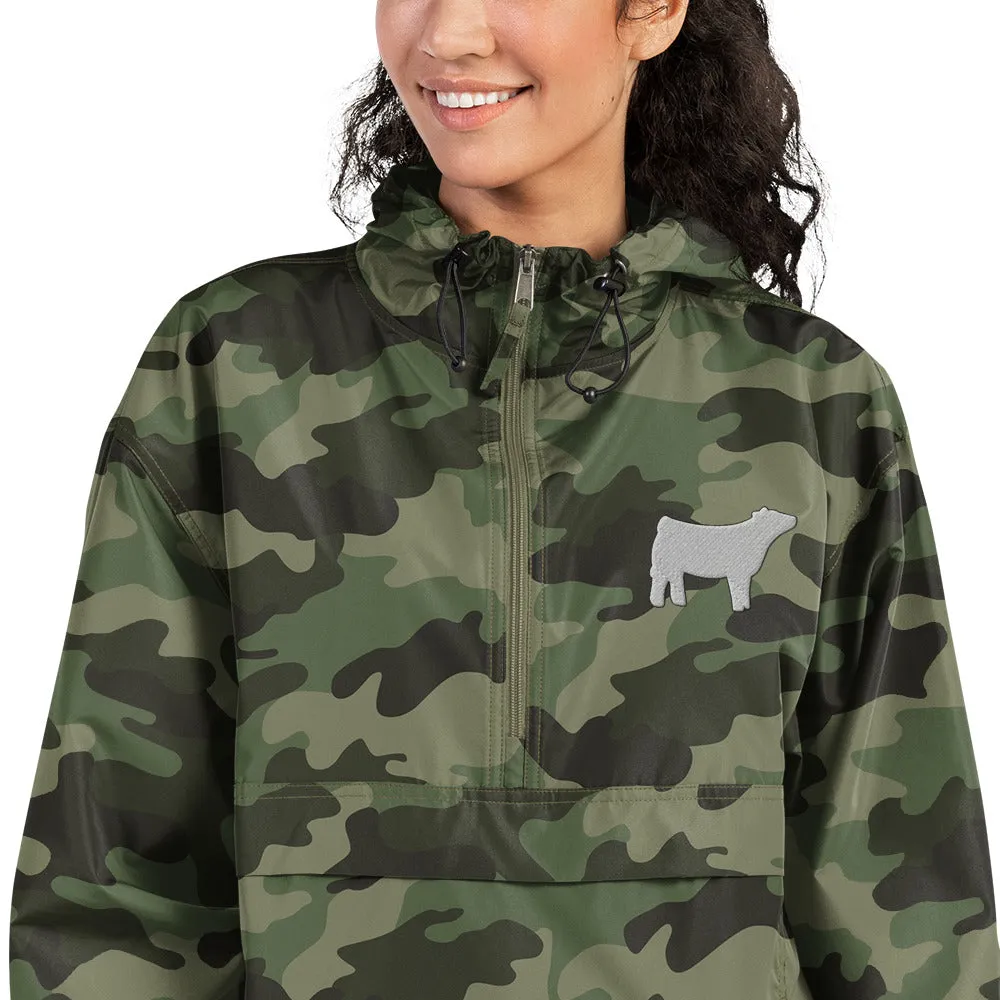 Livestock Show Market Heifer Embroidered Packable Jacket - Wash Rack Pullover Jacket