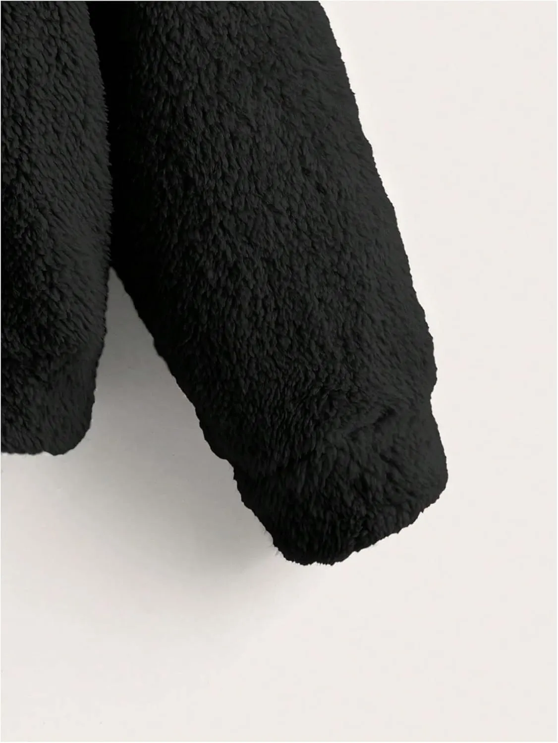 MakeMeChic Women's Faux Fur Coat Long Sleeve Zip Up Fuzzy Hoodie Lightweight Teddy Bear Fleece Jacket