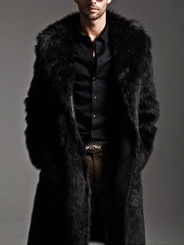 Men's Faux Fur Maxi Coat