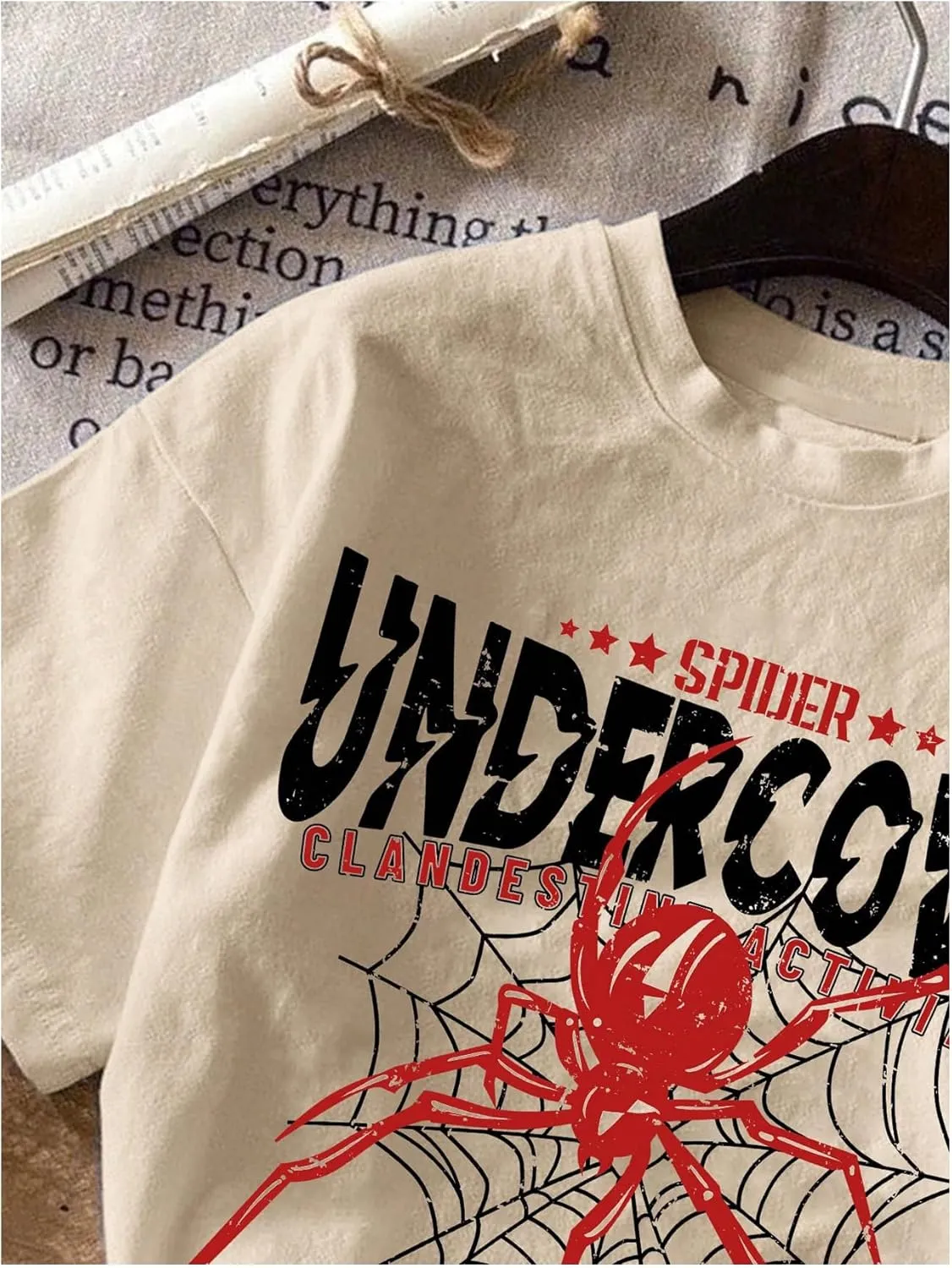 Men's Graphic Letter Tee Crewneck Short Sleeve Drop Shoulder Vintage Summer Casual T Shirts