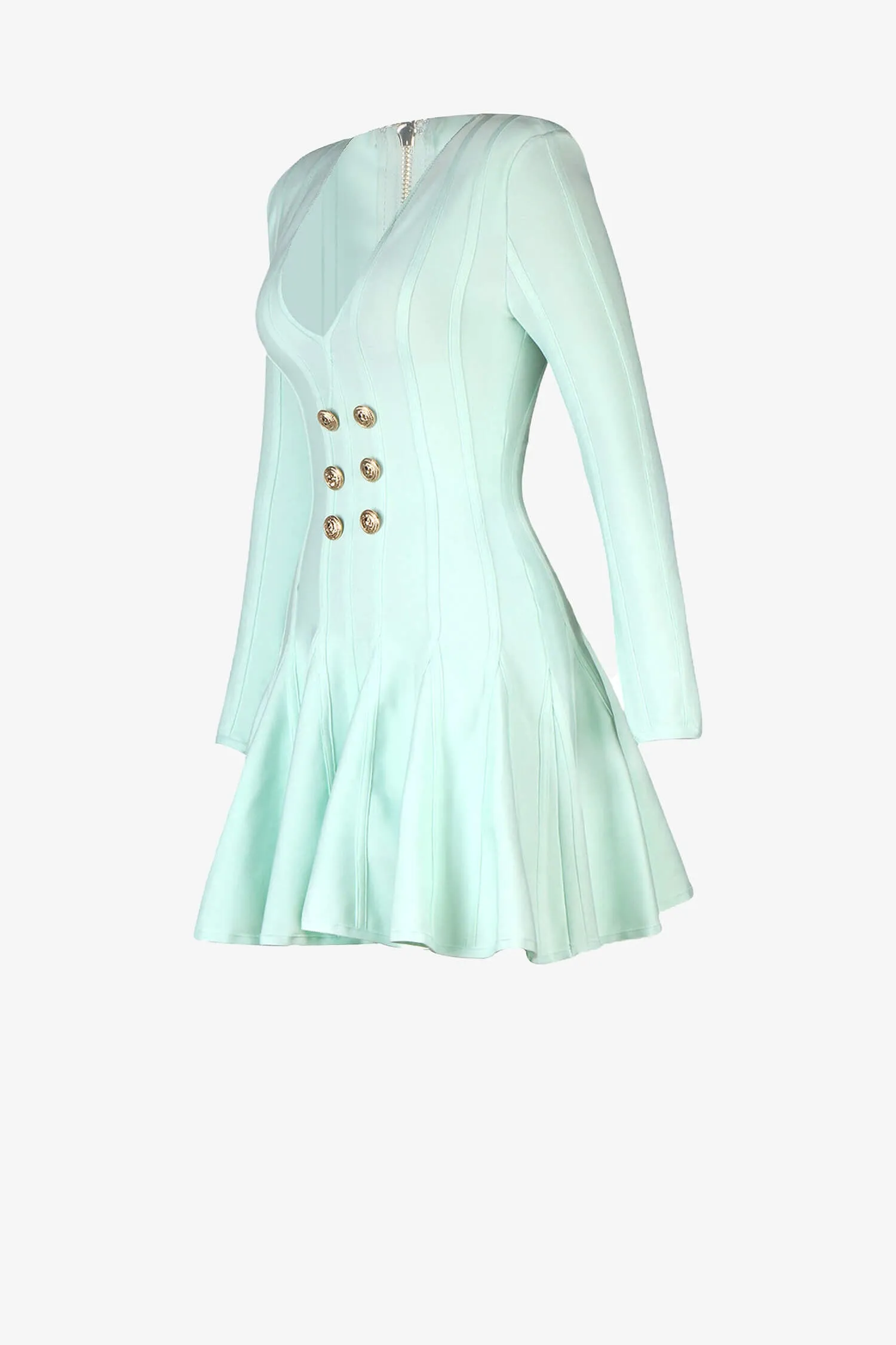 Mint Green Long Sleeve Skater Dress