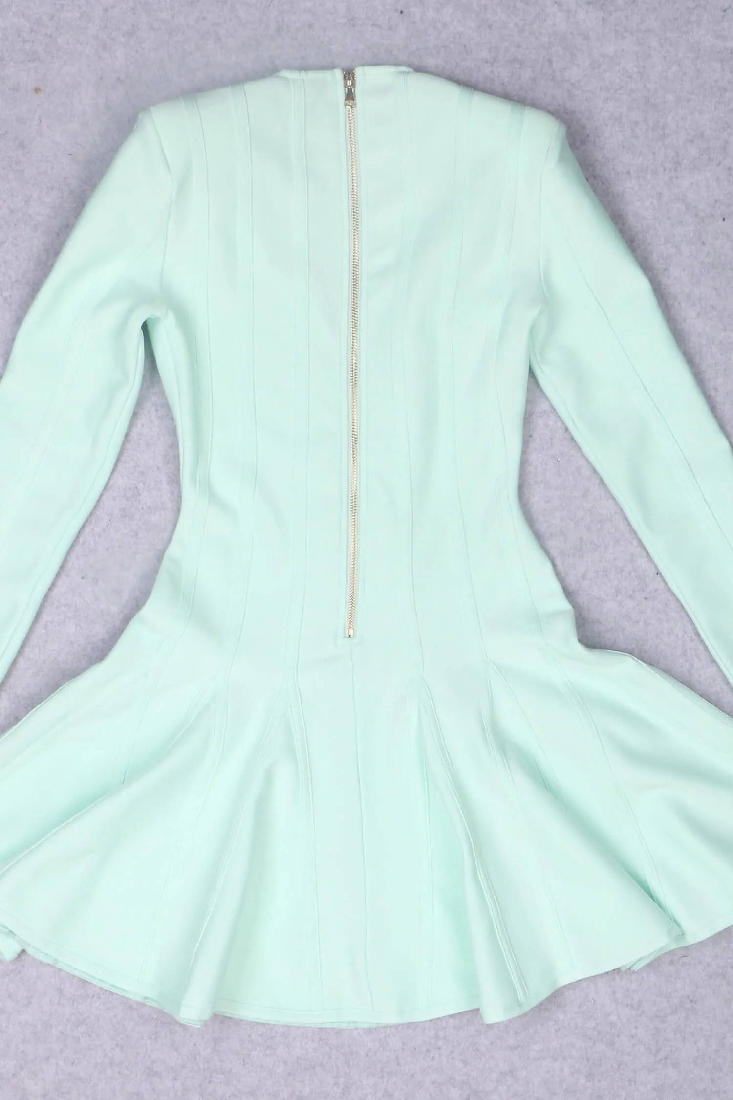 Mint Green Long Sleeve Skater Dress