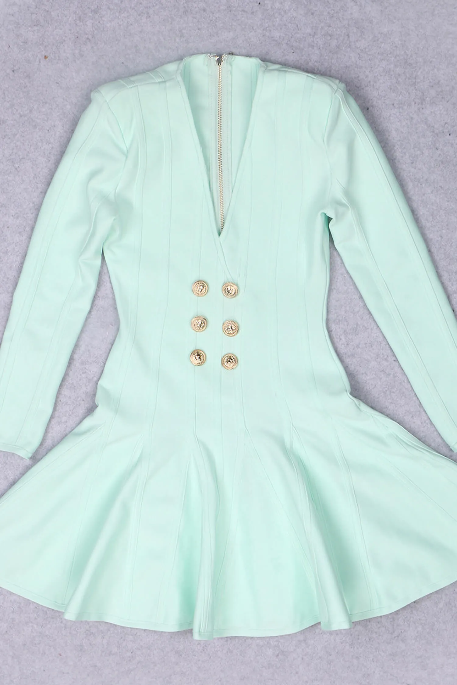 Mint Green Long Sleeve Skater Dress