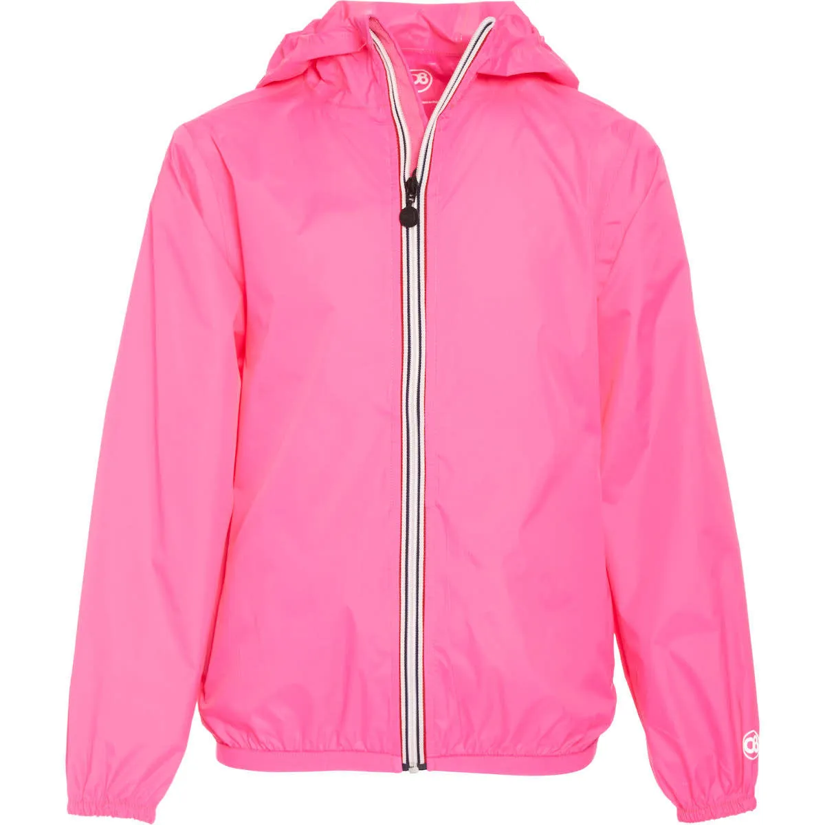 Neon Pink Packable Rain Jacket