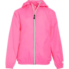 Neon Pink Packable Rain Jacket
