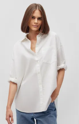 ONE POCKET BUTTON-UP SHIRT IN WHITE