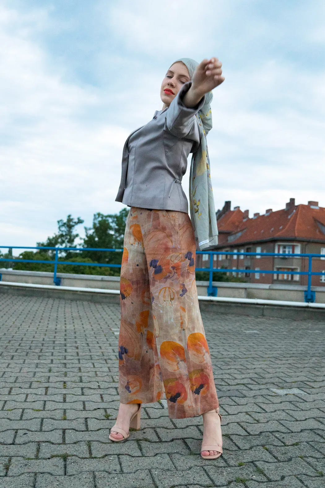Orange Culottes Linen
