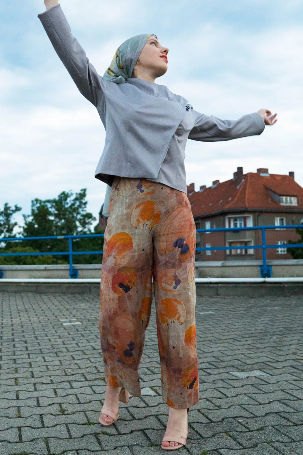 Orange Culottes Linen