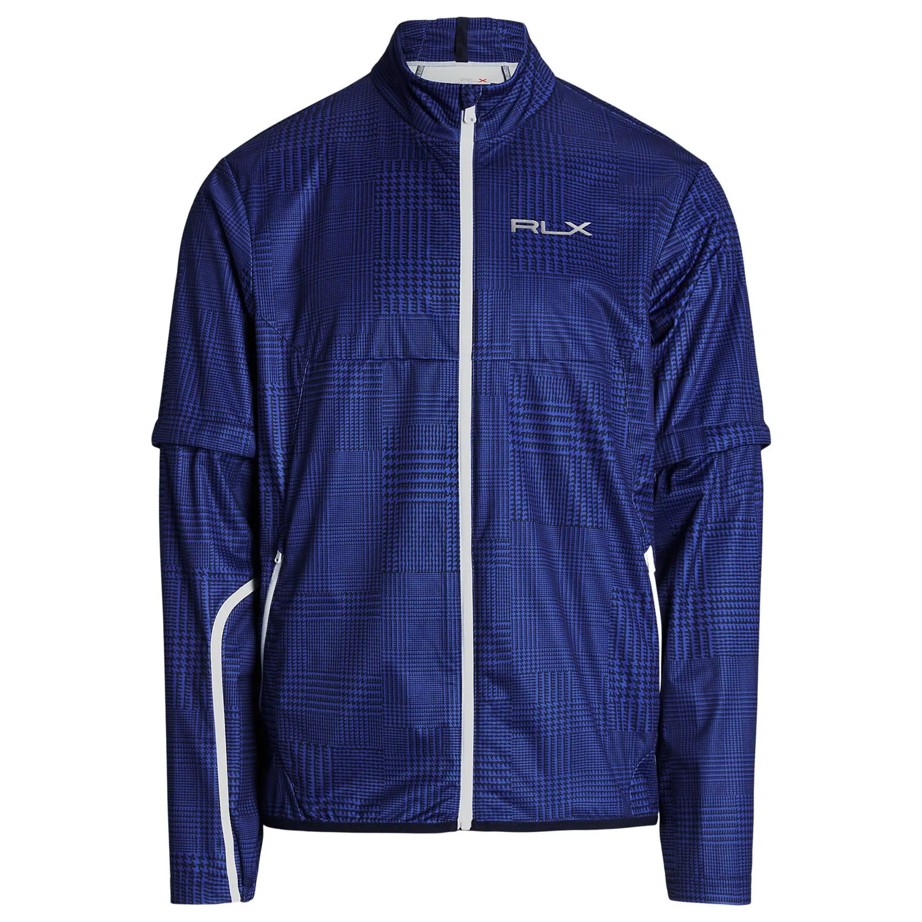 Plaid Water-Repellent Performance Jacket French Navy Glen Plaid Ptchwrk - SS23