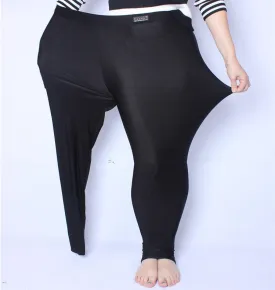 Plus Size Black High Elastic Stretch Leggings